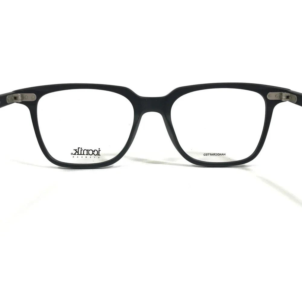 Iconik Eyeglasses Frames Liam C02 Matte Navy Blue Square Horn Rim 52-19-148